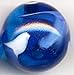 Mega Marble - BLUE JAY ToeBreaker - Jumbo 2 Inch Glass Marble