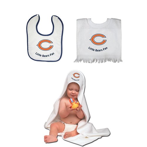 Chicago Bears NFL Toddler Bib and Bath Set (3 PC Set)
