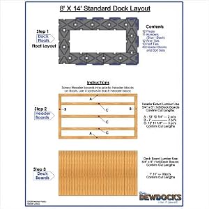 Dewdocks Standard Dock (Beige Blue,8 X 14-Feet) by