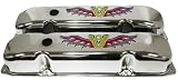 1958-88 Mopar Big Block 383-426-440 Steel Wedge Valve Covers - 3 Color V8 Logo