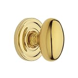 Baldwin 5425.030.IDM Egg Half Dummy Knob Set, Polished Brass