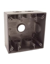 Home Improvement: Hubbell Bell 5345-0 Two Gang 5-3/4-Inch Outlets Weatherproof Box, Gray - Raco