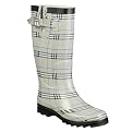Women's Nova Plaid Rain Boots - Charcoal
