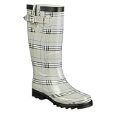 Women's Nova Plaid Rain Boots - Charcoal