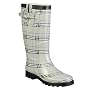 Women's Nova Plaid Rain Boots - Charcoal