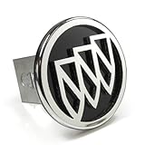 Buick 3D Black Infill Logo Steel Tow Hitch Cover Plug, Official Licensed
