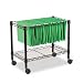 Alera FW601424BL Single-Tier Rolling File Cart, 24w x 14d x 21h, Black