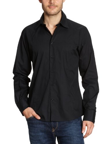 TOM TAILOR Herren Hemden/ Freizeit 20167900910/ uni shirt, Gr. 48 (M), Schwarz (2999) Preisvergleich