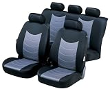 Zoom Produkt-Bild: WALSER AM12465 TOP Universal Autositzbezug Felicia silber/schwarz