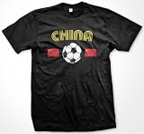 China Chinese Country Double Flag Football Soccer Ball Ethnic Pride Patriotic Nationality Women’s Size T-shirt Tee