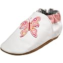 Robeez Infant/Toddler Butterfly Slip-On,White,0-6 Months (US Infant 1-2 M)
