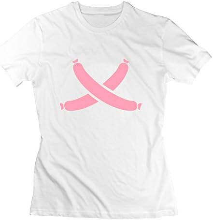 Sausage Printed Women Customized Top Clothing - Small - Electric White