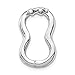 Sterling Silver Rhodium-plated 12.5mm x 20mm Shortener Clasp