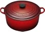 Le Creuset Enameled Cast-Iron 7-1/4-Quart Round French Oven, Cherry Red