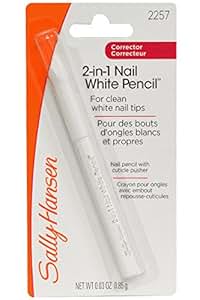 Amazon.com : Sally Hansen 2-in-1 Nail White Pencil with Cuticle Pusher