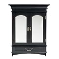 Wall Mount Jewelry Mirror - Black