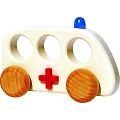BAJO, Holzspielzeug, Ambulanzwagen, farbig, Greifling
