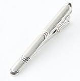 Enigma Silver Concave Tie Clip with Gift Box