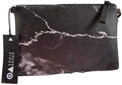 Eddie Borgo Marble Color Clutch Bag Black and White