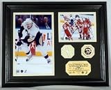 EVGENI MALKIN 2008 ALL STAR GAME USED NET AND GOLD COIN PHOTO MINT