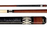 Joss Nutmeg-Stained Maple Pool Cue with Ebony and Holly Inlays (JSM-10)