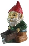 Garden Gnome Pushing Cart 10