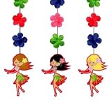 Hula Girl Fancy Hanging Cutouts - Pack of 3
