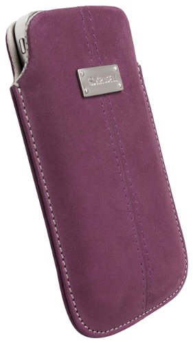Krusell Luna Nubuck Leder Etui Tasche f&uuml;r Samsung Galaxy S II (i9100) plum Preisvergleich