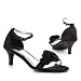 Astrapahl, Sandalette, Abendschuhe, mit Zierblüte, Absatzhöhe ca. 5 cm, Satin, Farbe schwarz
