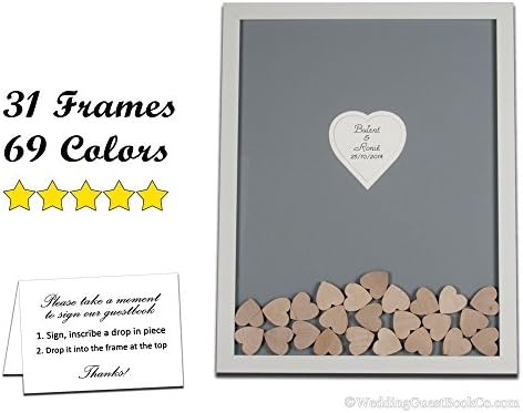 Unique Wedding Guest Book Alternative Drop in Heart Guest Book