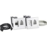 White Recessed Pro-Power Kit with Straight Blade Inlet and Work Boxes