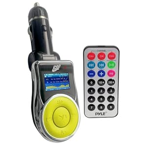 Gsi Super Quality In-car Wireless Hands-free Fm Modulator-transmitter For Mp3/mp4/ipod/iphone/cd/dvd Players - Sd/memory Card/flash Slot - Line-in Function - Lcd Display - Cigarette Lighter Plug - Includes Remote Control - Yellow