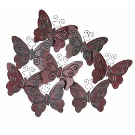 4 each: Living Accents Butterfly Wall Plaque (DE2312) by Ace