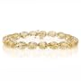 10k Yellow Gold Oval Cut Citrine Bracelet, 7"