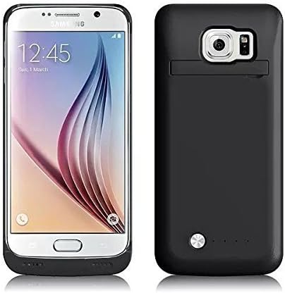 California Cable Market TM Galaxy S6 Edge Battery Case, 4200mAh Ultra Slim Rechargeable Extended Charging Case for Samsung Galaxy S6 Edge, Portable Backup Power Bank Case with Kickstand