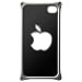 ABEE iPhone4/4S対応 アルミジャケット かわいい裏面りんご形状モデル シルバー MA-4J05-S