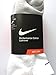 Nike Men's Cotton Cushion No Show Socks With Moisture Management (3 Pack) (Large (shoe size 8-12), WHITE///BLACK)