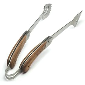 Charcoal Companion CC1103 Explorer Folding Handle Tongs by 