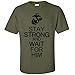Stay Strong and Wait For Him - USMC Logo Short Sleeve T-Shirt