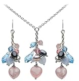 Image of Kit Heath Cluster Rose Quartz, Blue Lace Agate, Fresh water Pearls & Crystals Collection