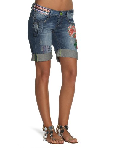 Desigual Damen Jeanshose/ Shorts & Bermuda 12D2666, Gr. 34, Blau (JEANS VAQUERO5053) Preisvergleich