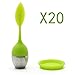 Set of 20 Whole Sale Tea Infuser Leaf Strainer Handle with Steel Ball Silicone eaf Lid (Reseda) By Xcellent Global