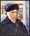 Art Poster Metal Framed Print - Self-Portrait with Bandaged Ear - Artist: Vincent Van Gogh- Poster Size: 28 X 22