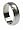 316L stainless steel ring with combination matte and shiny polish and laser cut design - Width: 6mm (Size 6)