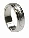 316L stainless steel ring with combination matte and shiny polish and laser cut design - Width: 6mm (Sizes 6-13)