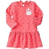GYMBOREE(ジンボリー) ドット ウォーム&ファジー ドレス コーラル ドット ワンピース 18～24ヶ月【並行輸入】