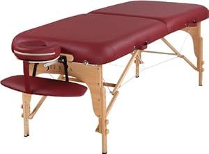 SierraComfort Luxe Portable Massage Table, Wine