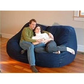 New Bean Big Bean Sofa Two Loungers Chairs Together W  an Extra Large Cover Around Both...