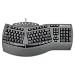 Fellowes - Ergonomic Split-Design Keyboard w/Antimicrobial Protection, 117 Keys, Black