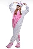 Newcosplay Polar Fleece Onesies Pajamas (XL, Pink Unicorn)